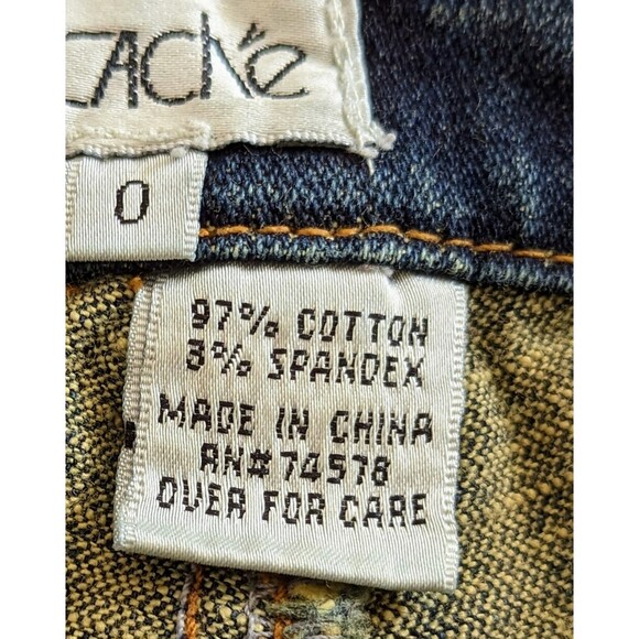 Vintage Cache Ruched Knee Length Denim Jean Skirt Sz 0 - Picture 3 of 13